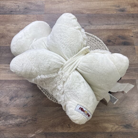 Pillow Pets Cow Foldable Plush Stuffed Animal 18” White Black - Picture 3 of 7